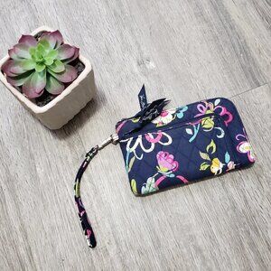 Vera Bradley * Navy Floral Ribbons * Wristlet